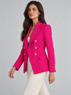 Women's double-breasted blazer in pink