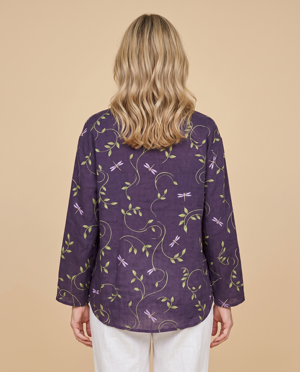 purple bohemian blouse back