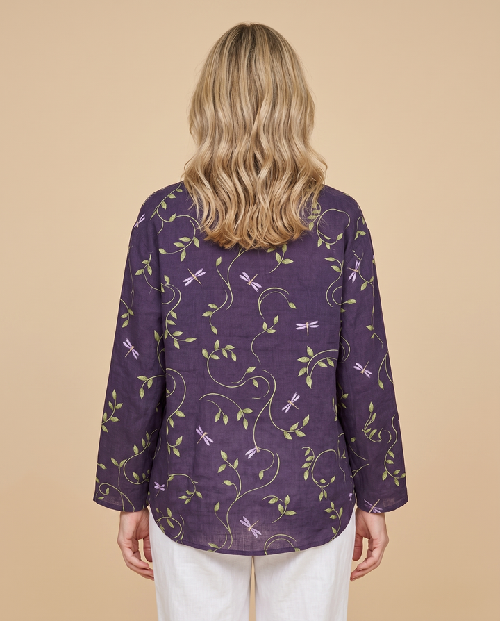purple bohemian blouse back