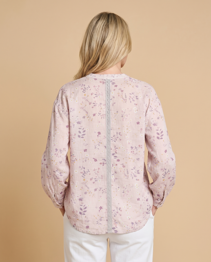 pink bohemian blouse back