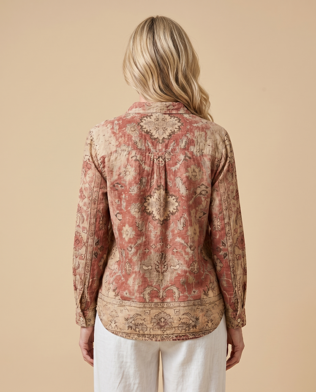 reddish bohemian blouse back