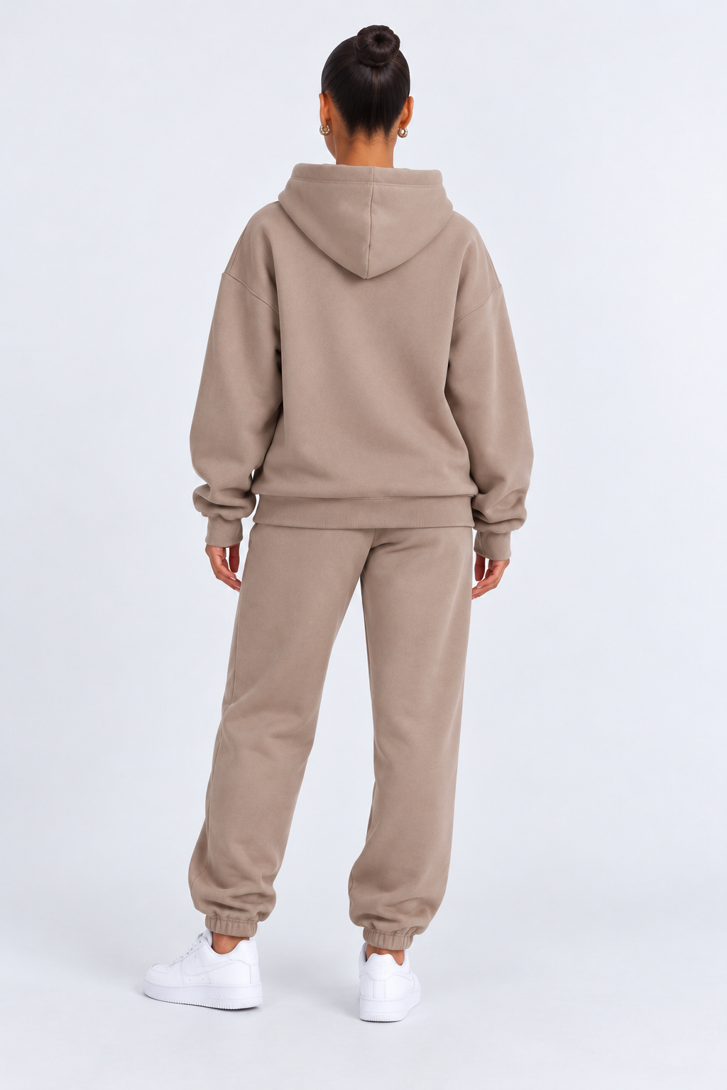 Solid Oversized Two-Piece Set studio brown-back