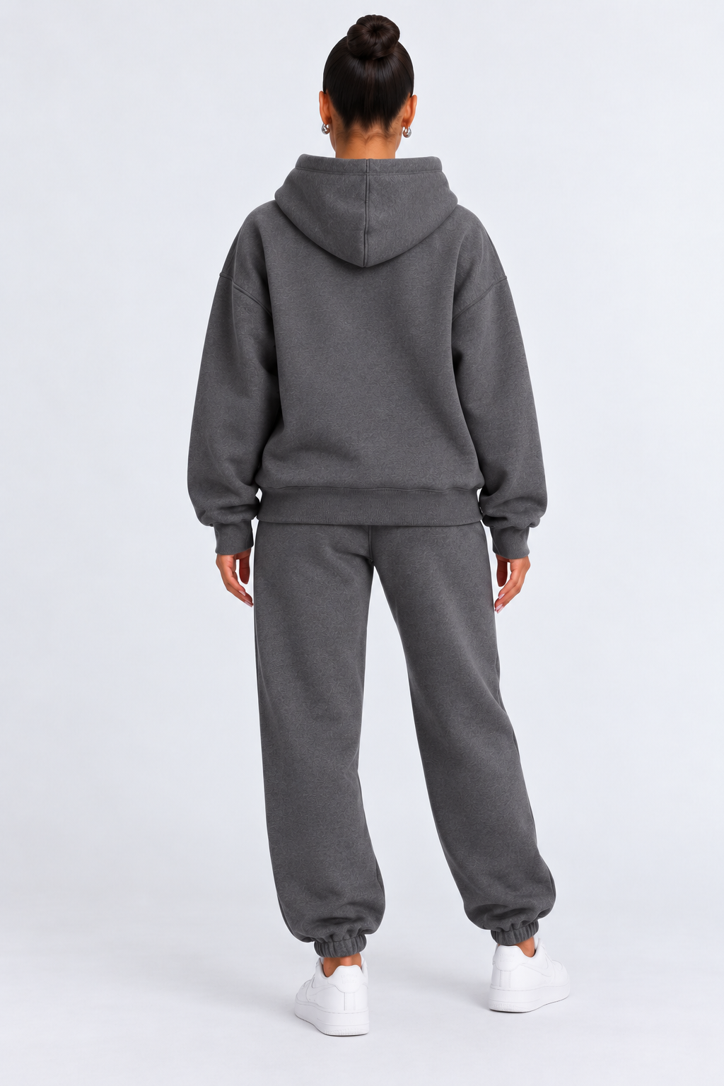 Solid Oversized Two-Piece Set studio dark-gray-back