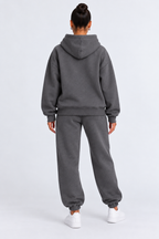 Solid Oversized Two-Piece Set studio dark-gray-back
