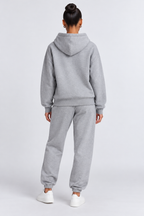 Solid Oversized Two-Piece Set studio gray-back