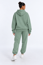 Solid Oversized Two-Piece Set studio green-back