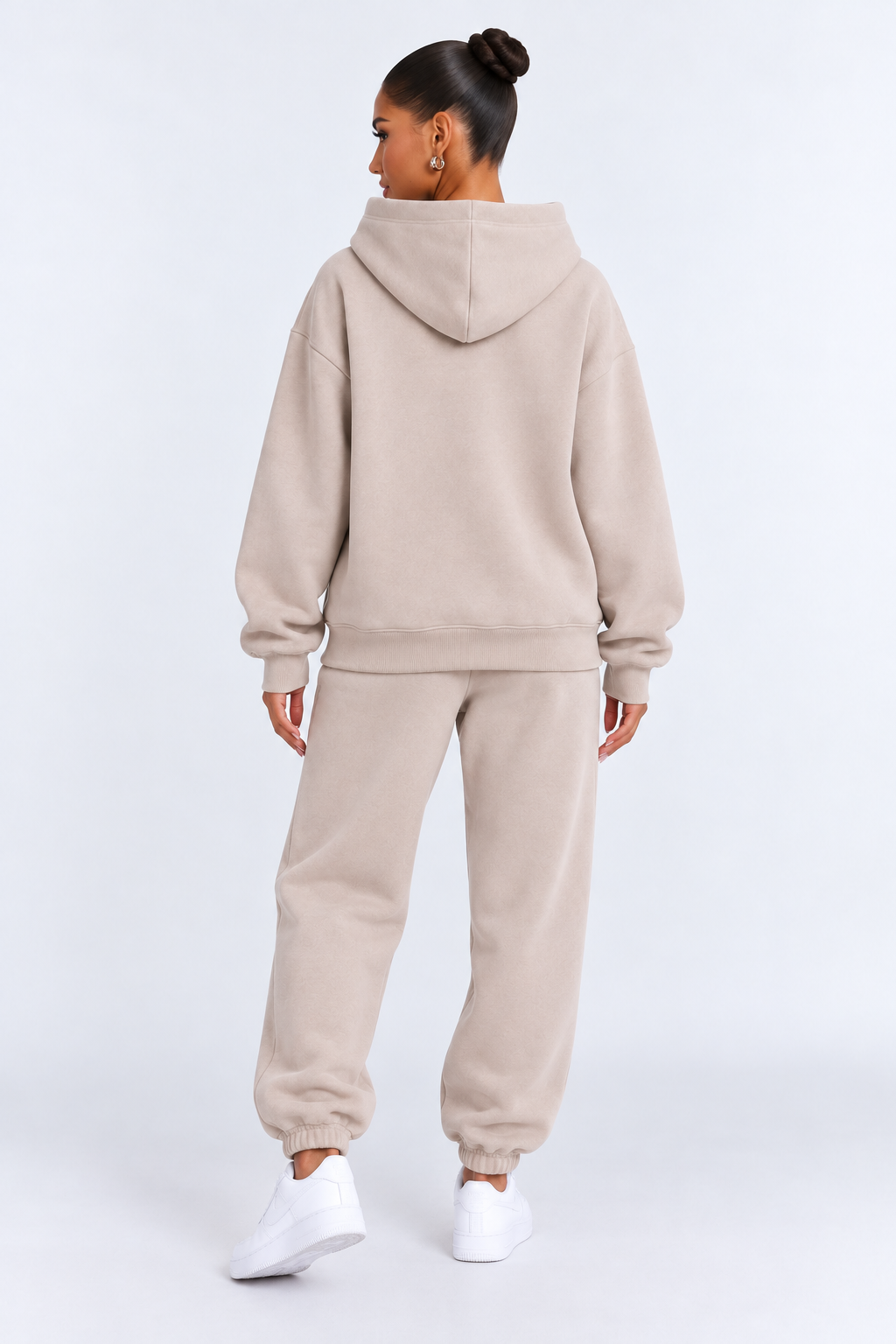 Solid Oversized Two-Piece Set studio khaki-back