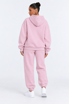 Solid Oversized Two-Piece Set studio pink-back