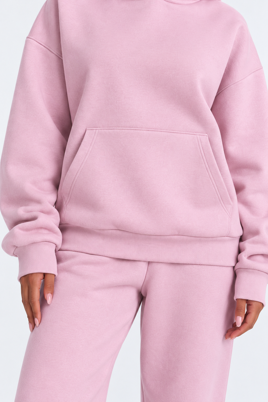 Solid Oversized Two-Piece Set studio pink-detail