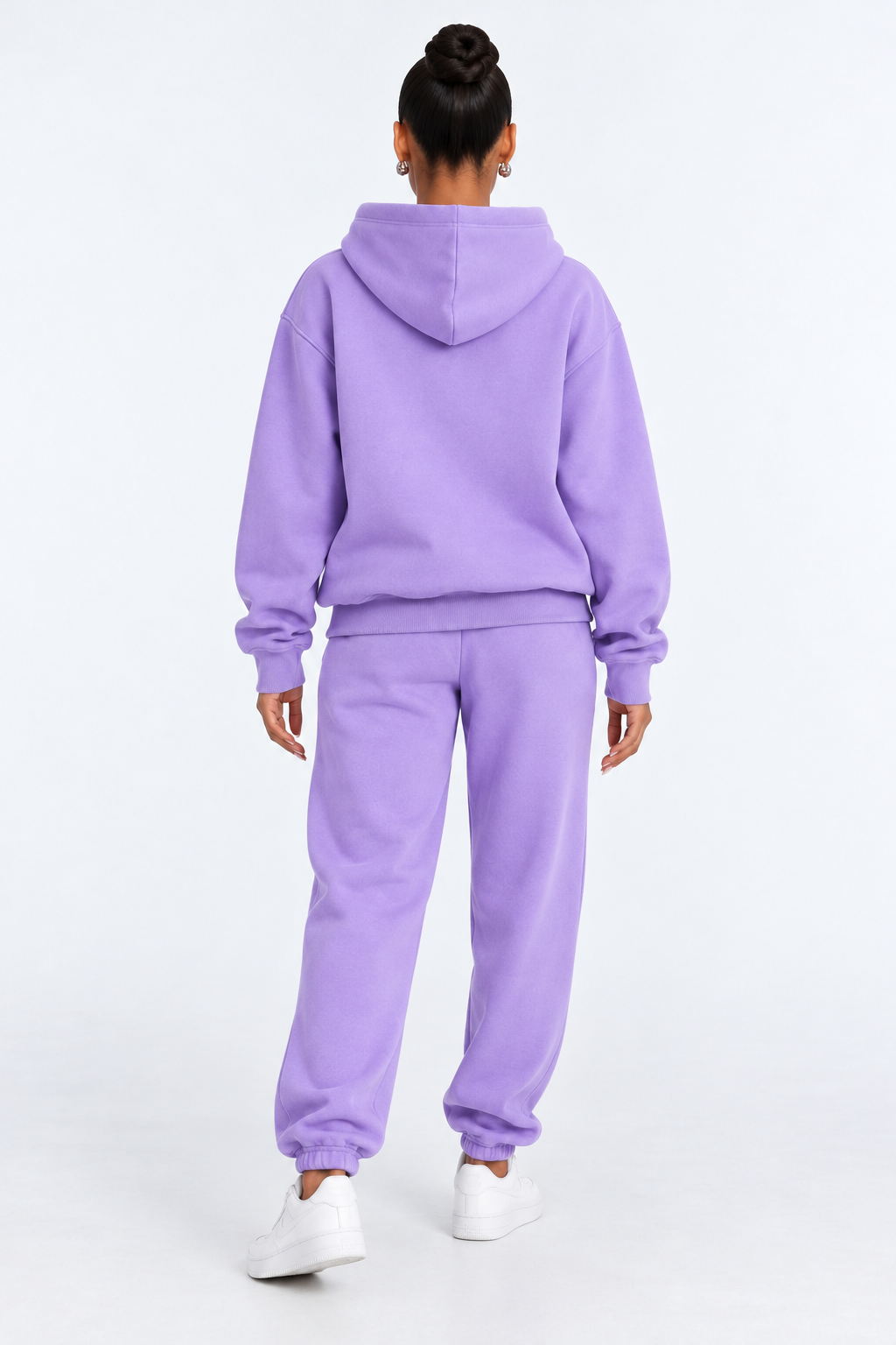 Solid Oversized Two-Piece Set studio purple-back