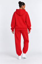 Solid Oversized Two-Piece Set studio red-back