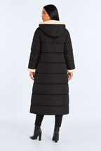 Reversible Winter Jacket for Women - black back - studio