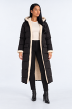 Reversible Winter Jacket for Women - black front - studio