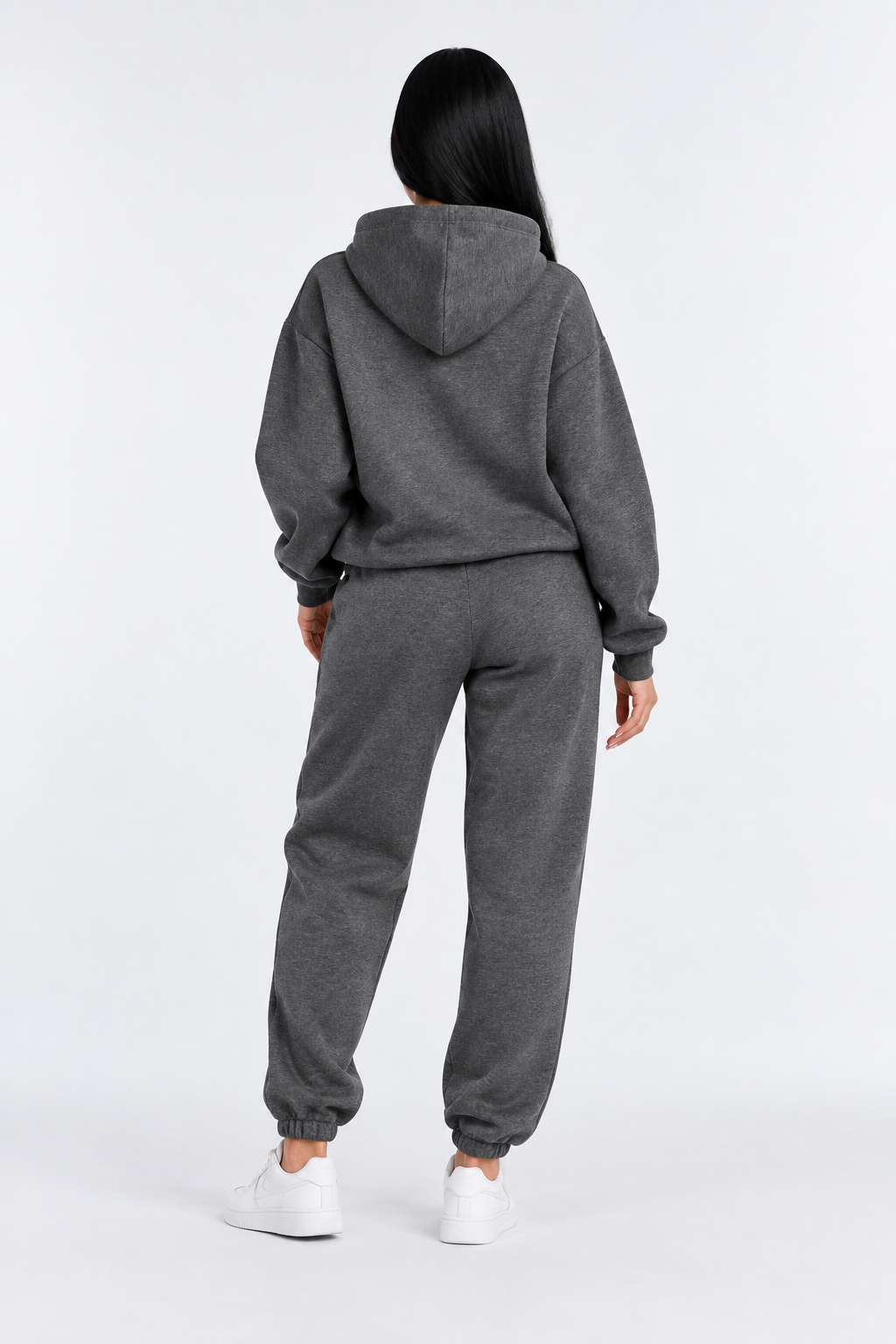 Stylish & Comfortable Tracksuit for Women - dark gray back - studio