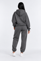 Stylish & Comfortable Tracksuit for Women - dark gray back - studio
