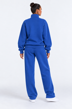 Winter 2-Piece Tracksuit for Women - blue back - studio