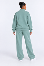 Winter 2-Piece Tracksuit for Women - green back - studio