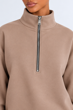Winter 2-Piece Tracksuit for Women - khaki detail - studio