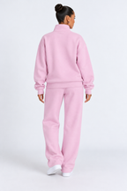 Winter 2-Piece Tracksuit for Women - pink back - studio