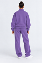 Winter 2-Piece Tracksuit for Women - purple back - studio